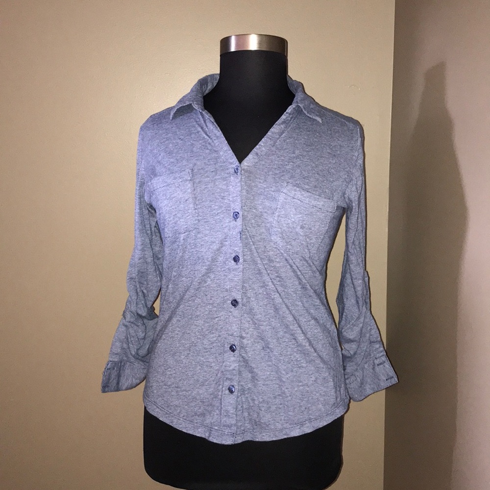 Dusty Blue Attention Blouse